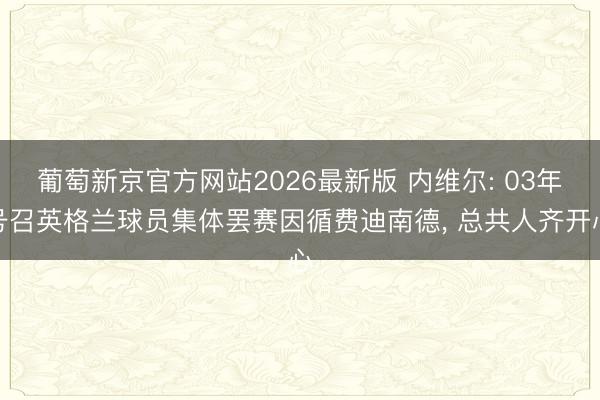 葡萄新京官方网站2026最新版 内维尔: 03年号召英格兰球员集体罢赛因循费迪南德， 总共人齐开心