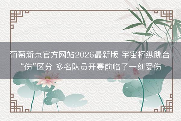 葡萄新京官方网站2026最新版 宇宙杯纵眺台|“伤”区分 多名队员开赛前临了一刻受伤