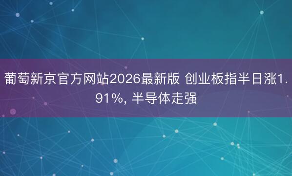 葡萄新京官方网站2026最新版 创业板指半日涨1.91%， 半导体走强