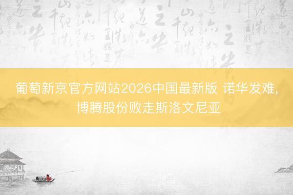 葡萄新京官方网站2026中国最新版 诺华发难， 博腾股份败走斯洛文尼亚