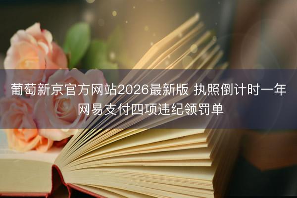 葡萄新京官方网站2026最新版 执照倒计时一年 网易支付四项违纪领罚单