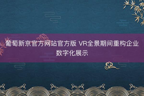 葡萄新京官方网站官方版 VR全景期间重构企业数字化展示