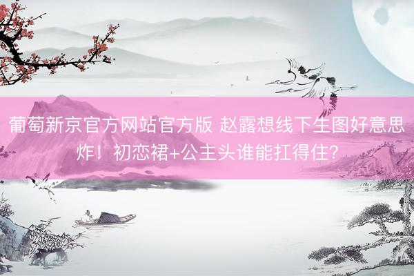 葡萄新京官方网站官方版 赵露想线下生图好意思炸！初恋裙+公主头谁能扛得住？